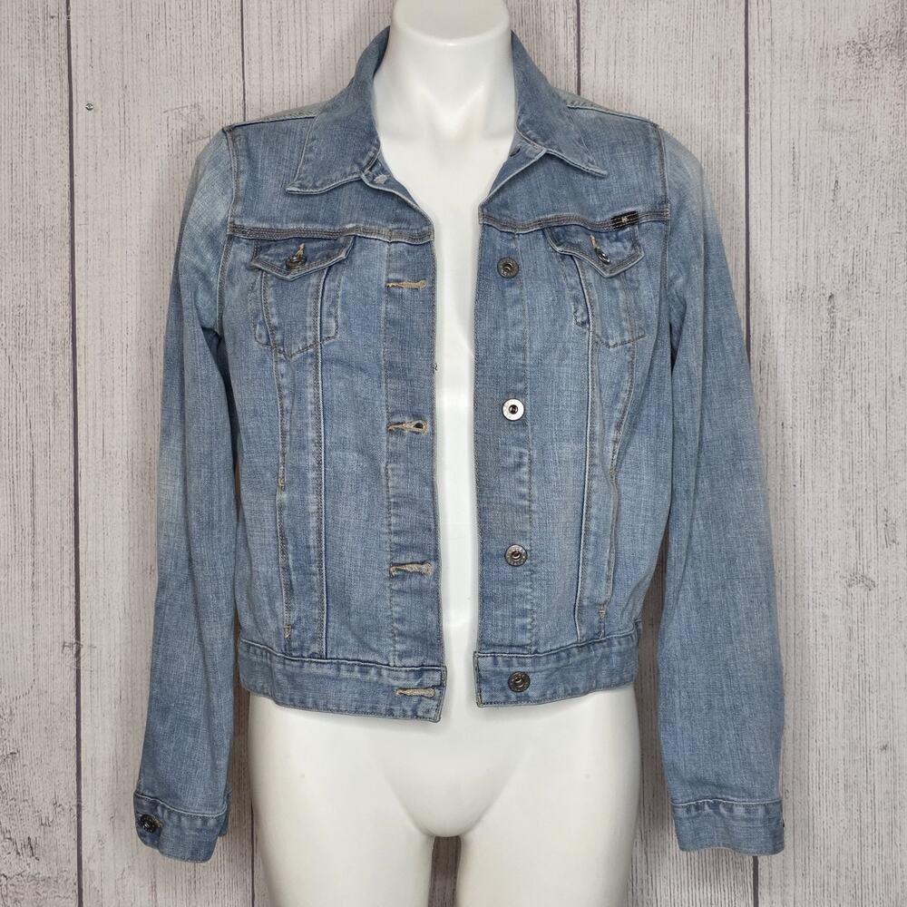 Lucky Brand Embroidered Denim Jacket Boho Festival Western, sz M - Picture 3 of 8